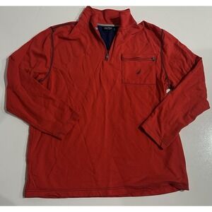 nautica long sleeve 1/4 zip xl mens‎ shirt Orange